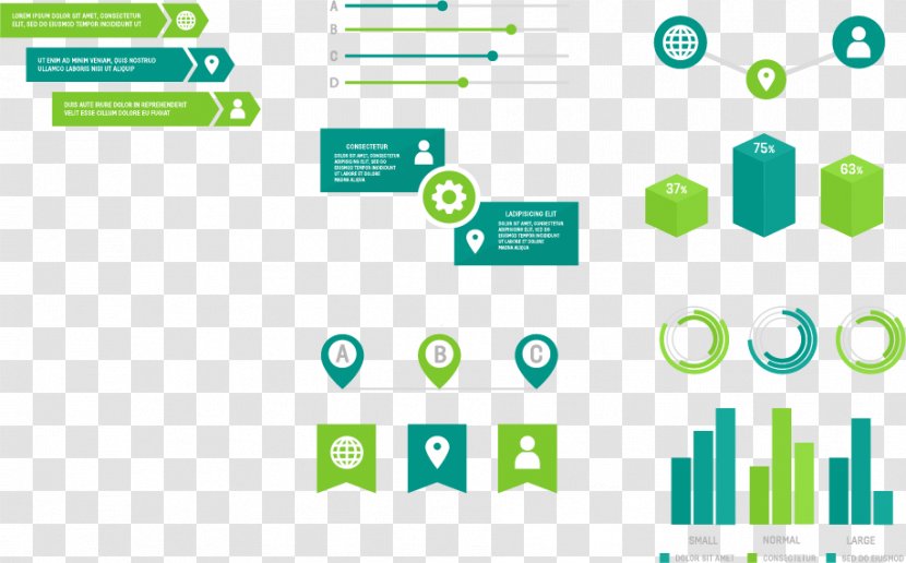 Chart Presentation Infographic - Technology - Green Company Album Vector Design Transparent PNG