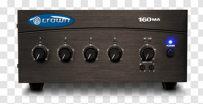 Crown Audio 135MA Power Amplifier Mixers 160MA - Hertz - Ohm Transparent PNG