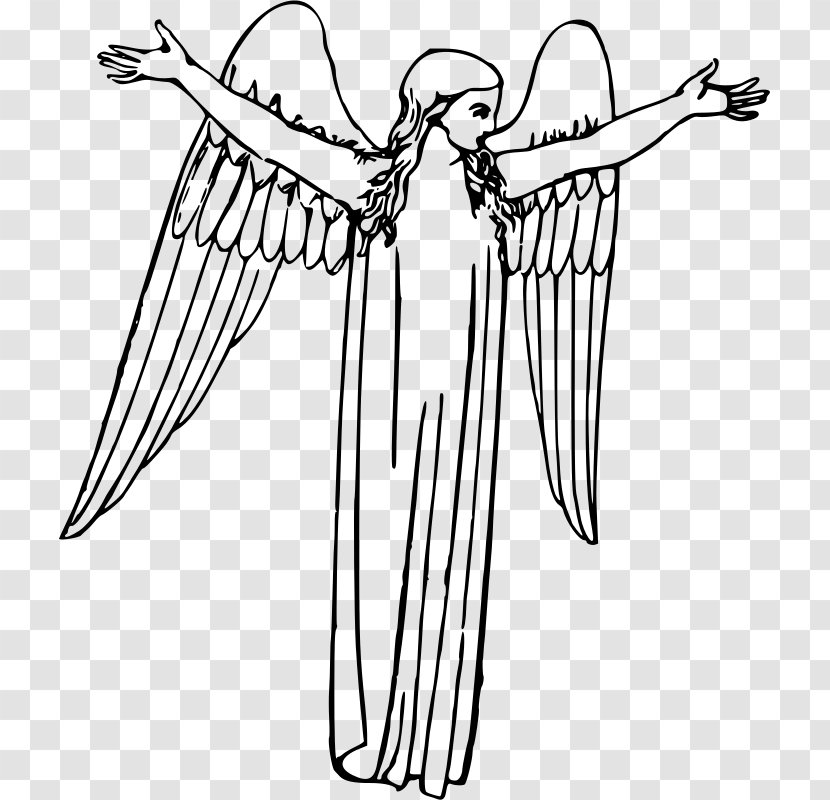 Line Art Drawing Clip - Flower - Angel Gabriel Transparent PNG