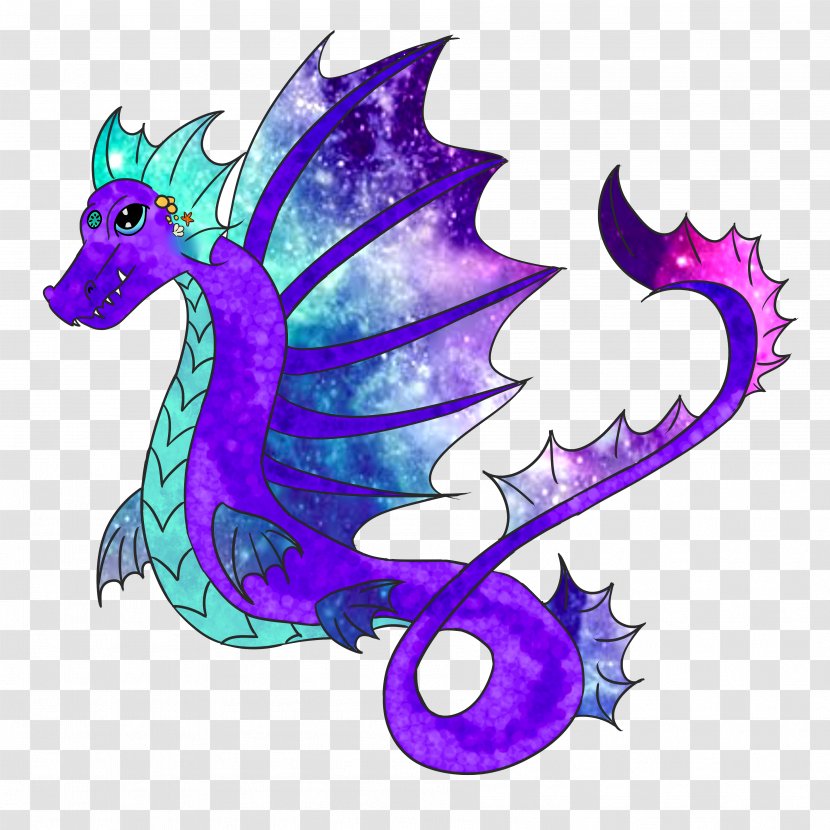 Seahorse Dragon Clip Art - Violet Transparent PNG