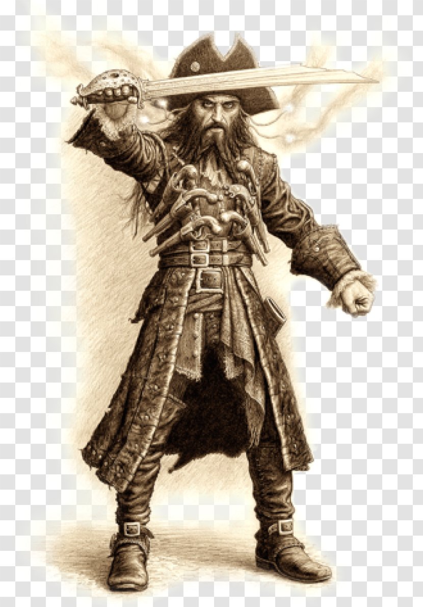 Queen Anne's Revenge Piracy Drawing Sailor - Cold Weapon - Beard Transparent PNG