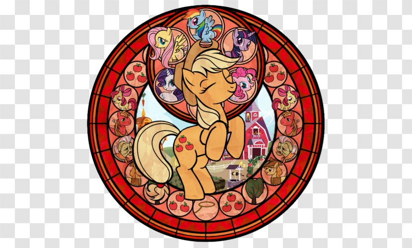 Applejack Window Twilight Sparkle Stained Glass - Tree Transparent PNG