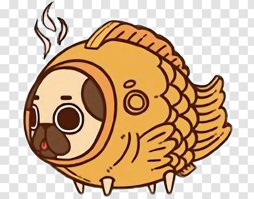 Taiyaki Pug Food Burrito Sushi - Fischcollage Transparent PNG