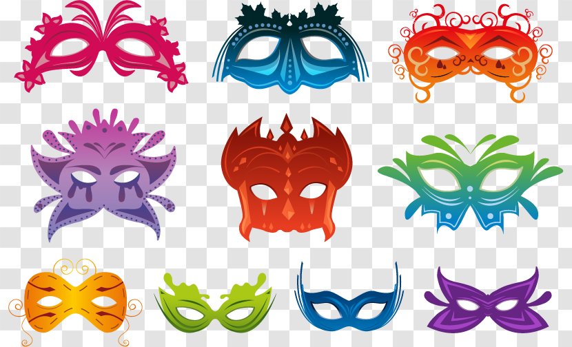 Carnival Of Venice Brazilian - Brazil - Colored Masquerade Masks Transparent PNG