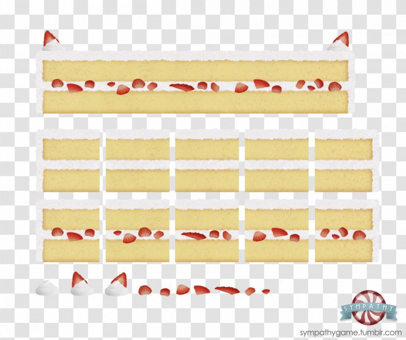 Rectangle Line Material - Strawberry Cake Transparent PNG