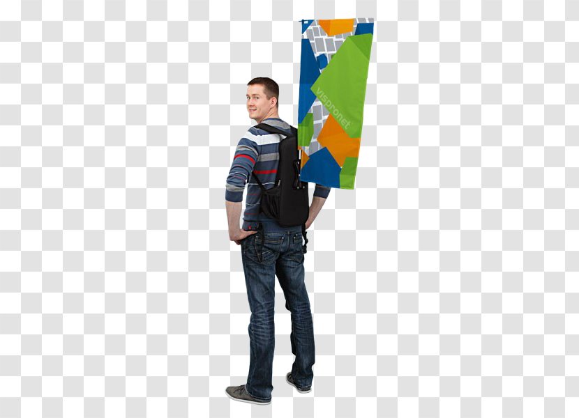 Flag Promotional Backpack Advertising - Standing - Double Eleven Promotion Transparent PNG