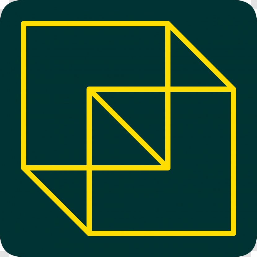 Necker Cube Optical Illusion Image Vector Graphics - Sign - Yellow Logo Transparent PNG