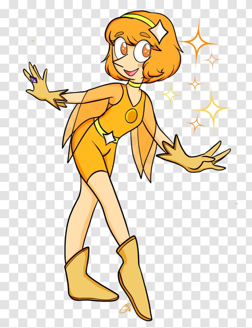 Pearl Steven Universe Gemstone Orange Yellow - Happiness - Cartoon Torn Shorts Transparent PNG