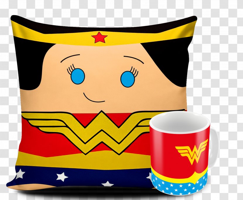 Cushion Throw Pillows Wonder Woman Superman - American Comic Book Transparent PNG