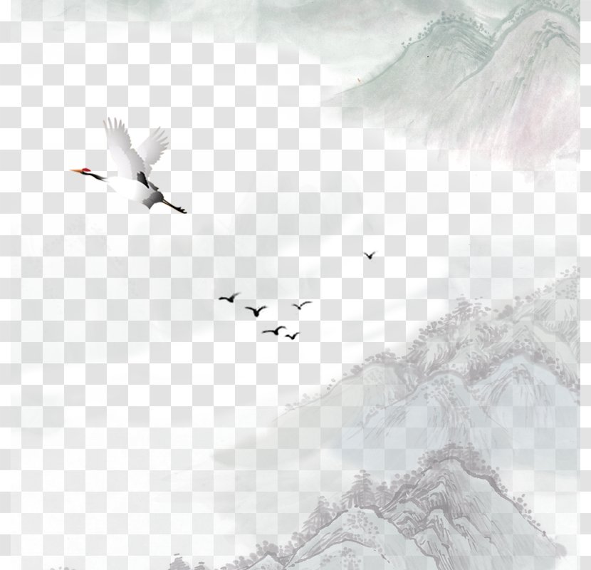 Landscape Flying Ink Paintings - Tree - Heart Transparent PNG
