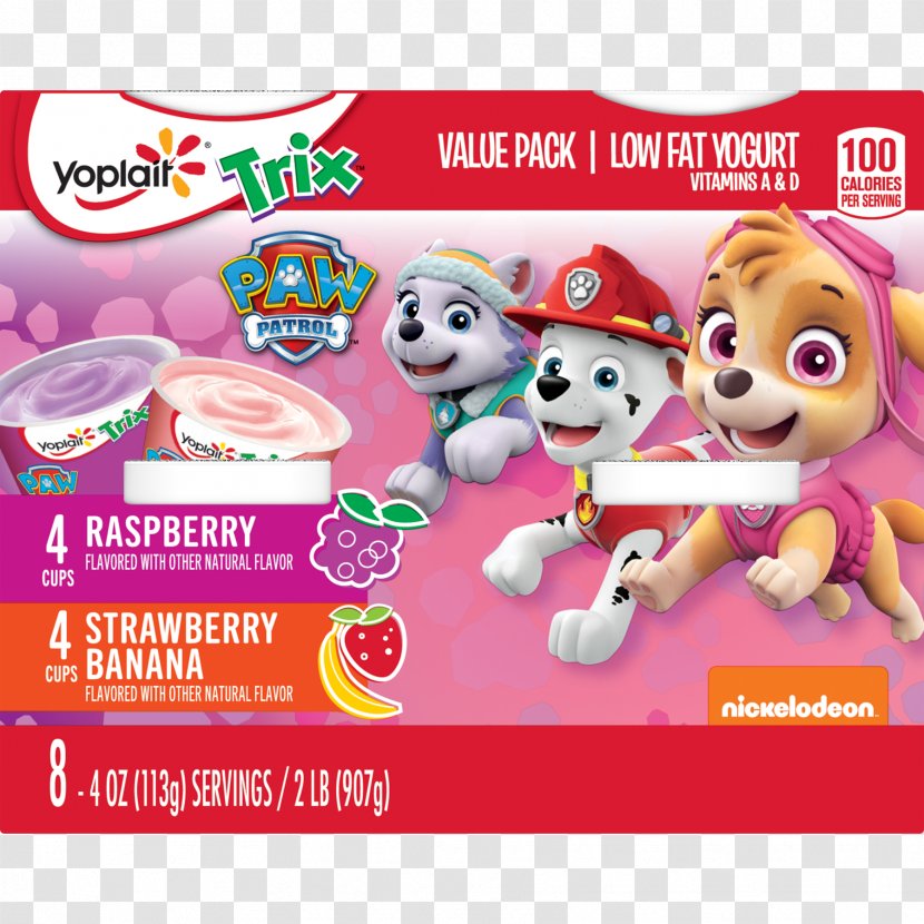 Yoplait Yoghurt Trix Go-Gurt Food - Toy - Strawberry Transparent PNG