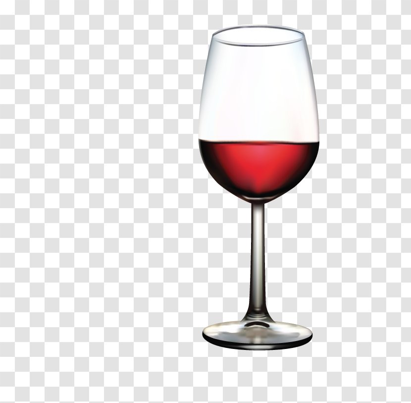 Red Wine Glass - Tableware - Vector Transparent PNG