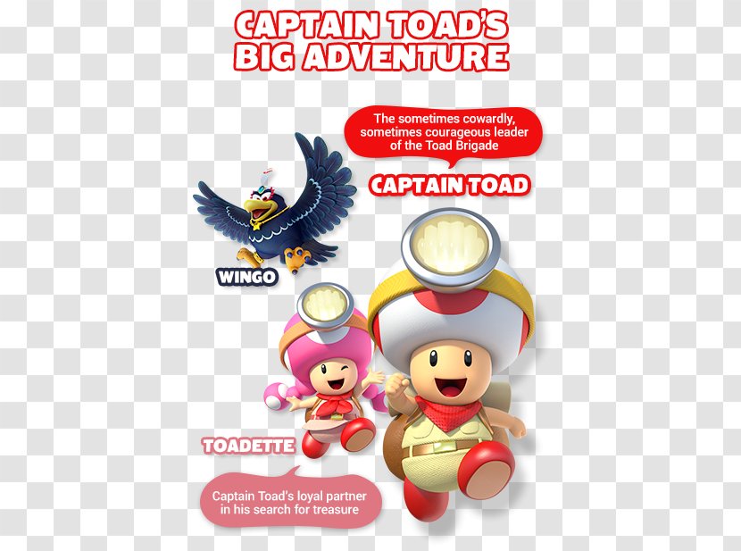 Captain Toad: Treasure Tracker Super Mario 3D World Nintendo Video Game Consoles - Toy - Toad Transparent PNG
