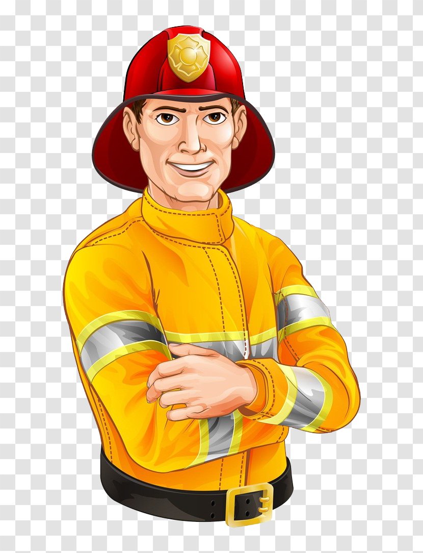 Firefighter Police Officer Drawing Illustration - Emergency - A Man With Hat Transparent PNG