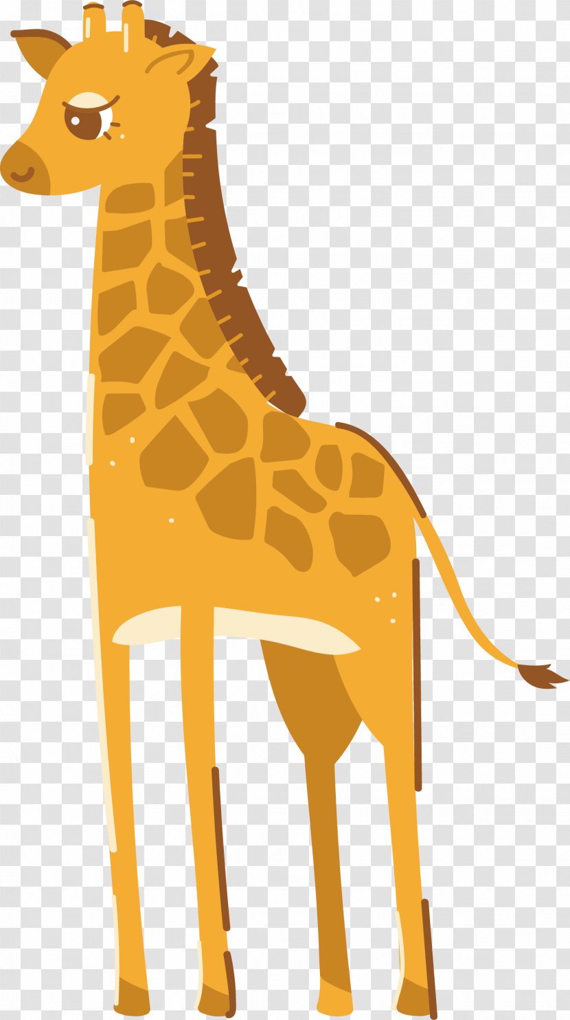 Northern Giraffe Euclidean Vector Clip Art - Tail - Lovely Transparent PNG