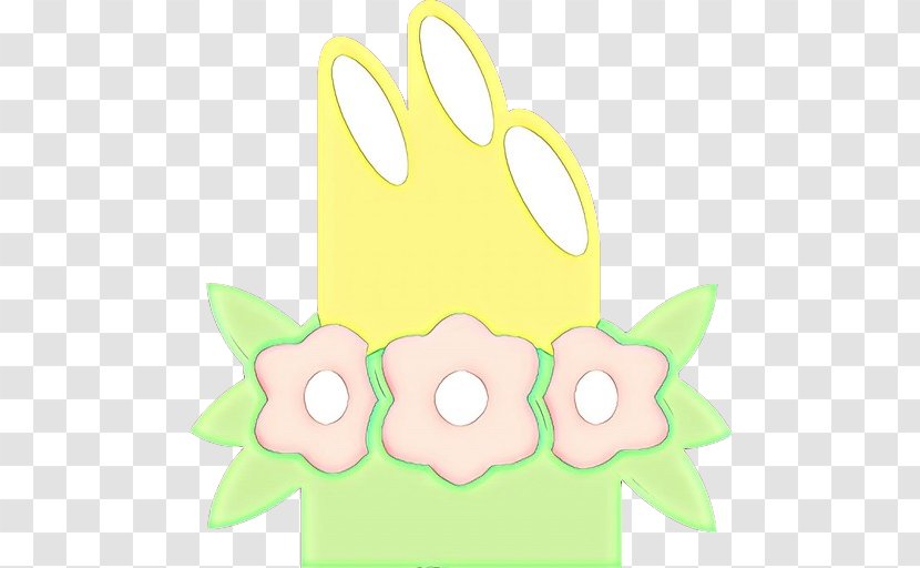 Leaf Green Headgear Design Cartoon - Yellow - Flower Transparent PNG