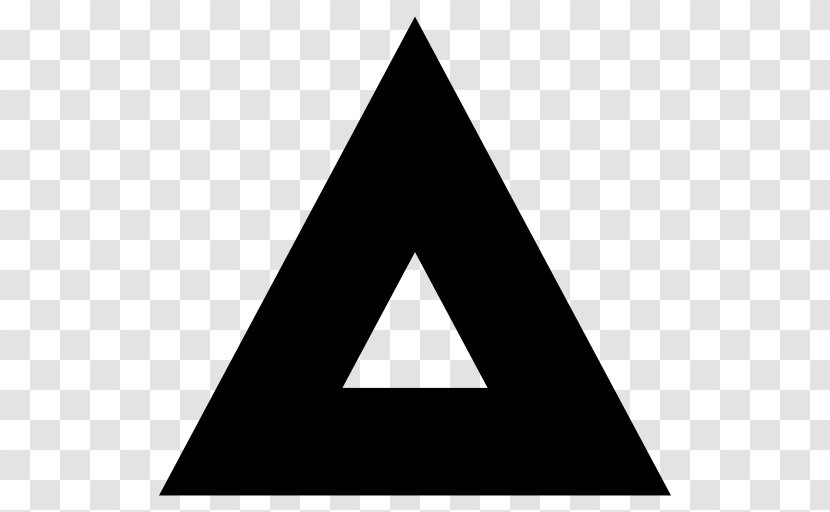 Black And White Symbol Monochrome - Triangle - Cdr Transparent PNG