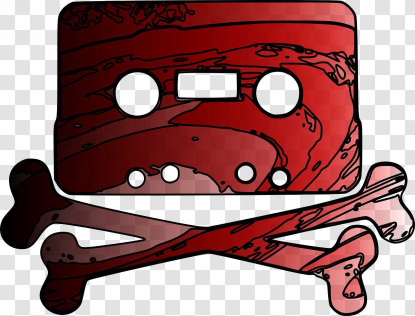 Compact Cassette Crossbones Piracy Clip Art - Cartoon - Pirate Transparent PNG