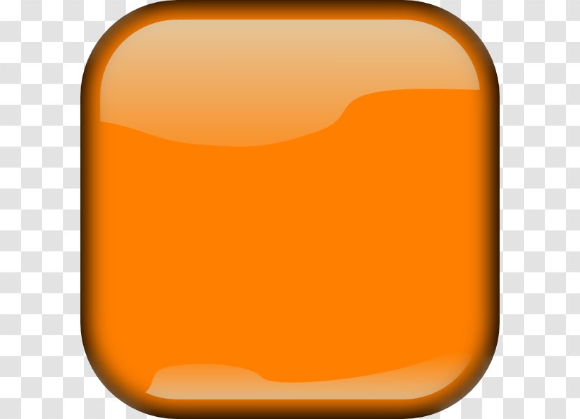 Button Square Orange Clip Art - Blue Transparent PNG