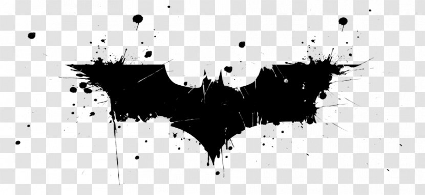 Batman Joker Logo Barbara Gordon Bat-Signal - Black And White Transparent PNG