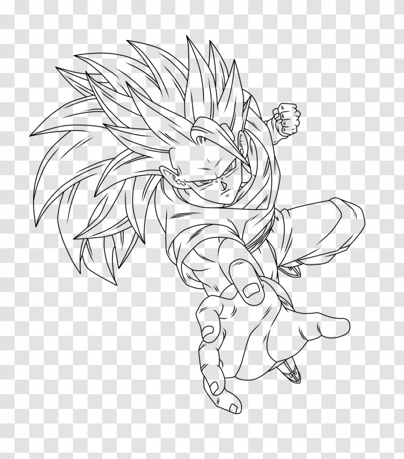 Goku Vegeta Line Art Frieza Drawing Transparent PNG