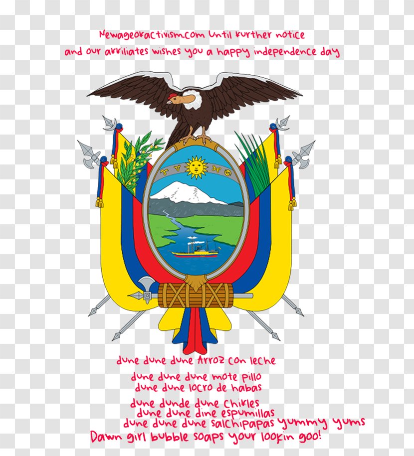 Coat Of Arms Ecuador Consulate General Flag - Happy Independence Day Transparent PNG