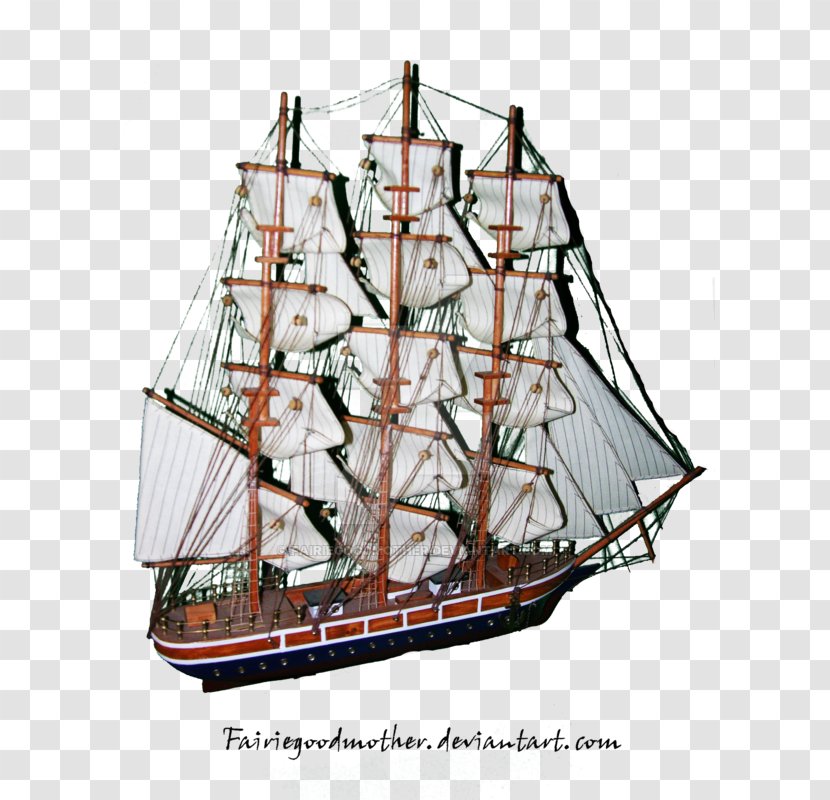 Tall Ship Boat Brigantine Watercraft - Barque - Pirate Transparent PNG