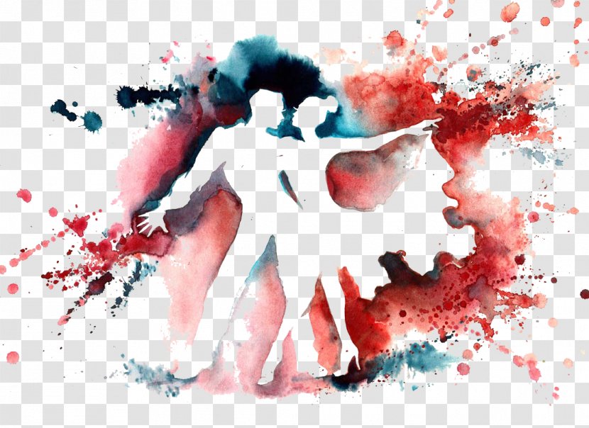 Dancer Painting Ballet Tango - Illustration Beautiful Women And Men Transparent PNG