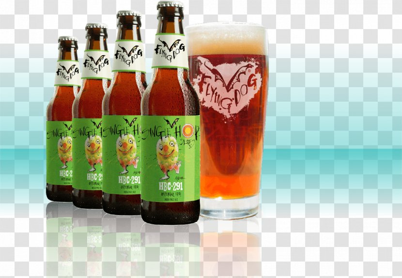 Beer Bottle Flying Dog Brewery Ale - Glass - Dogs Transparent PNG