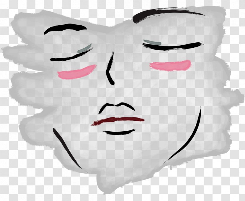 Face Facial Expression Smile Nose - Cartoon - Red Lips Transparent PNG