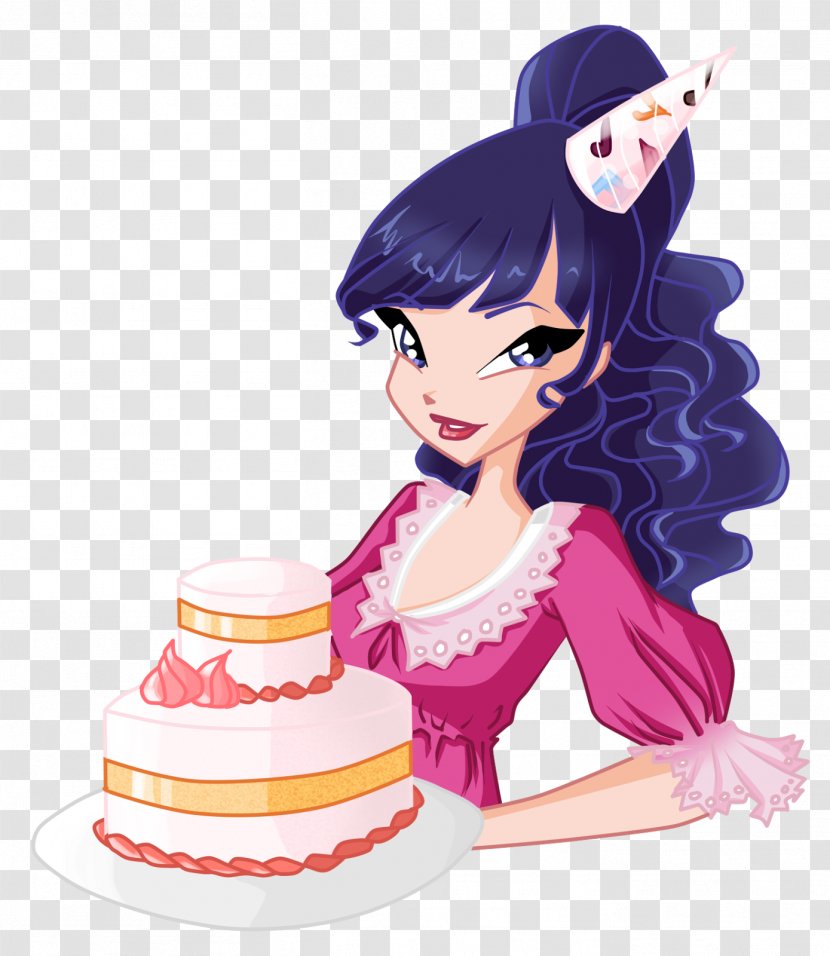 Musa Bloom Butterflix Birthday Cake Winx Club - Silhouette - Season 1Cake Transparent PNG