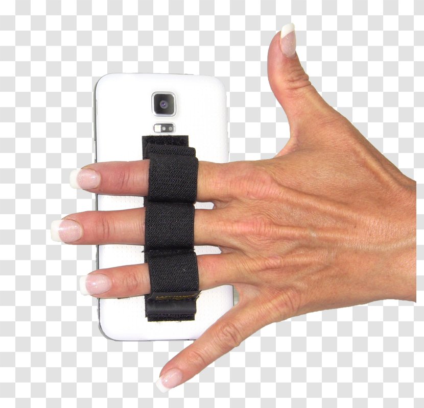 LAZY-HANDS 2-Loop Phone Grip - Telephone - Fits MostBlack Handsfree Smartphone IPhone Mobile Accessories Transparent PNG