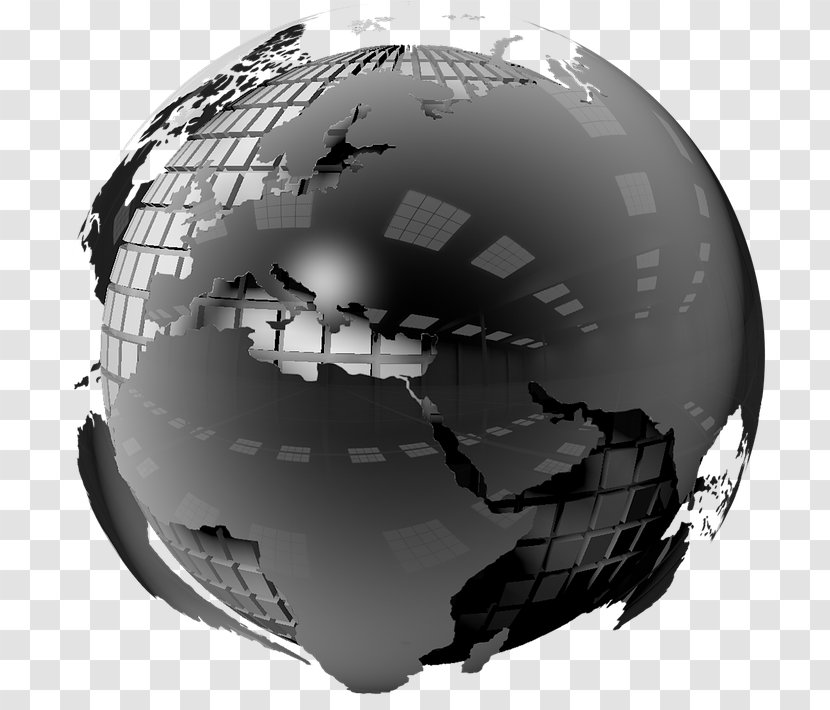 Helmet World Globe Black-and-white Animation - Motorcycle Sphere Transparent PNG
