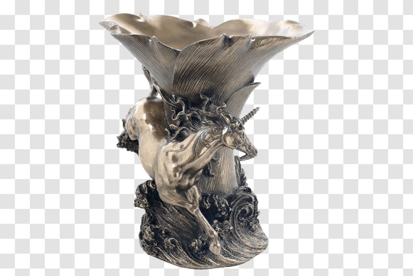 Horse Vase Unicorn Bronze Figurine - Sculpture Transparent PNG