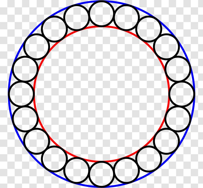 Steiner Chain Rangoli Circumscribed Circle - Geometry - Annular Transparent PNG