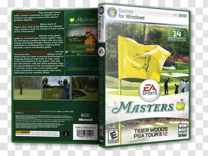 Tiger Woods PGA Tour 12: Masters Tournament PC Game - Pga - Brand Transparent PNG