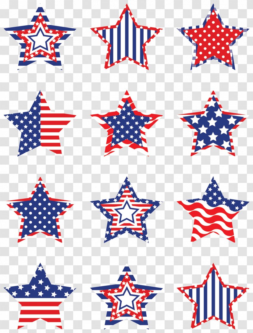 Star Clip Art - Color - Patriotism Transparent PNG