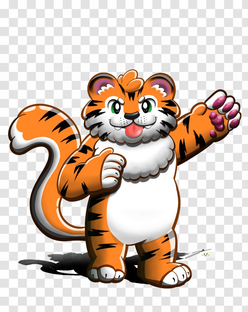 Tiger Cat Art Illustration Mascot - Vertebrate Transparent PNG