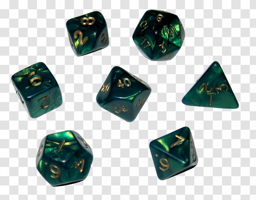 Set Dice Game Role-playing Pool - Malachite Transparent PNG