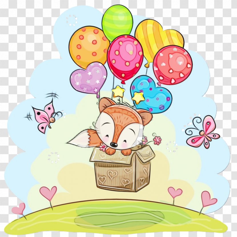 Cartoon Balloon - Paint Transparent PNG