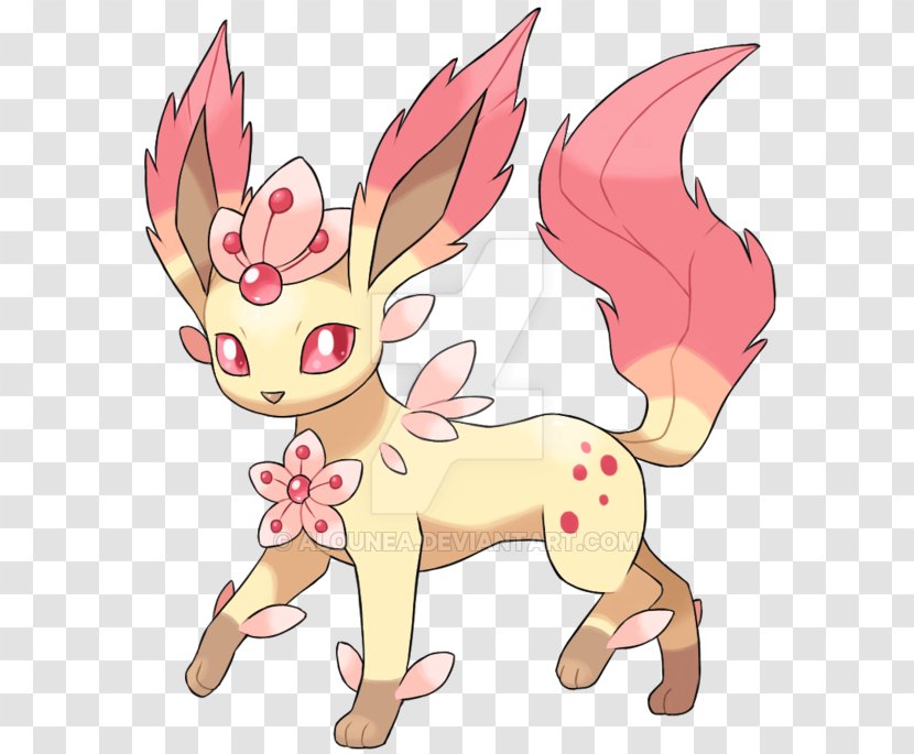 Leafeon Cherry Blossom Eevee Pokémon - Cartoon Transparent PNG