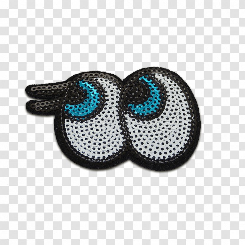 Embroidered Patch Sequin Embroidery Blue Eye - Cartoon Transparent PNG