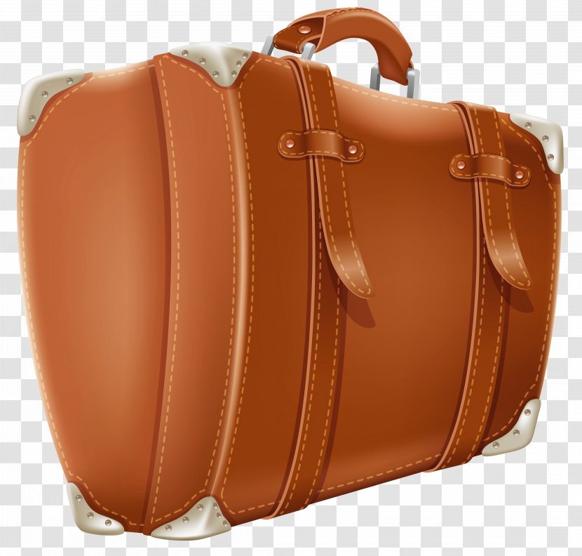 Suitcase Baggage Clip Art - Transparent Brown Clipart Picture Transparent PNG