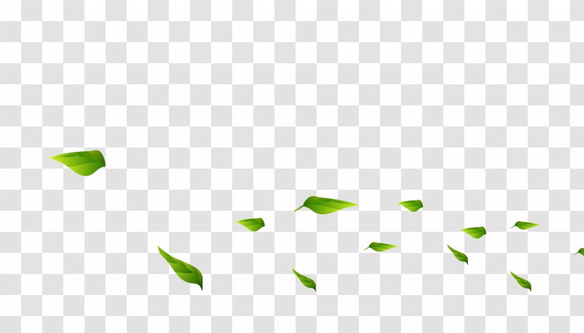 Angle Pattern - Green - Floating Leaves Transparent PNG