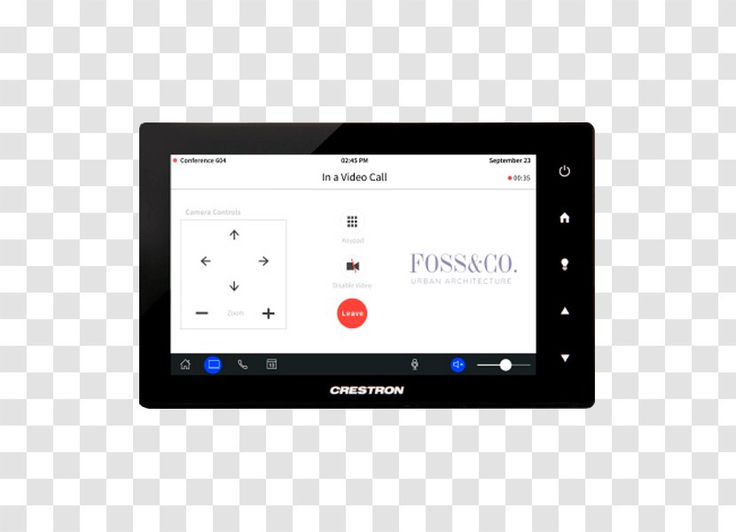 Display Device Touchscreen User Interface Steve's TV Crestron Electronics - Multimedia - Gadget Transparent PNG