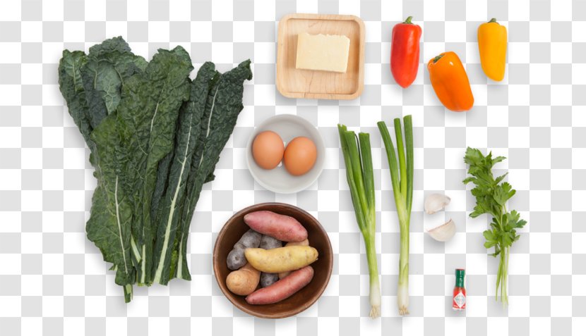 Hash Browns Leaf Vegetable Shirred Eggs Vegetarian Cuisine - Food - Lacinato Kale Transparent PNG