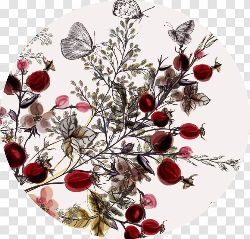 Watercolor Painting Art Drawing - Fruit - Flowers Decorated Transparent PNG
