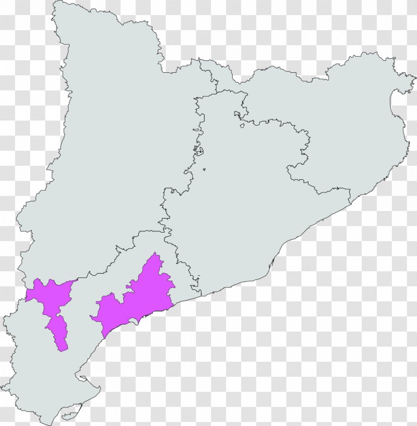 Catalonia Map Ecoregion Tuberculosis - Denominación De Origen Transparent PNG