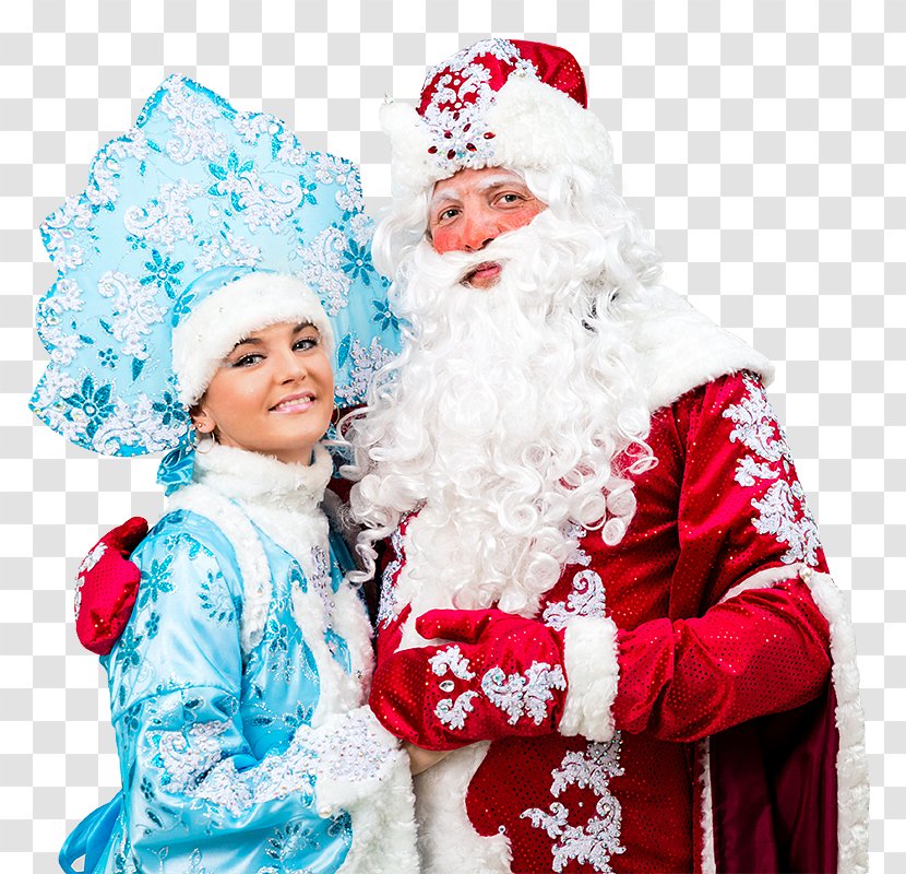 Ded Moroz Snegurochka Santa Claus Christmas Ornament New Year Transparent PNG
