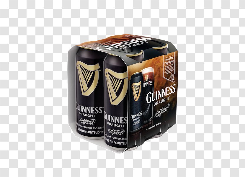 Guinness Draught Beer Stout Beverage Can - Distilled Transparent PNG